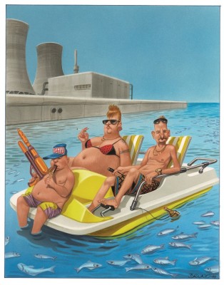Bild: Bruno Haberzettl, „Ist wurscht, wir sind keine großen Fischesser!“ - Nur keine Sorgen im Urlaub …2011 | © Bruno Haberzettl