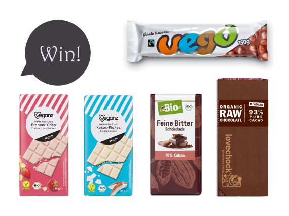 Give-Away! Gewinnt ein veganes Bio-Schokoladen-Package! Give-Away! Gewinnt ein veganes Bio-Schokoladen-Package!